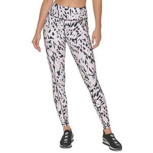 Dkny Sport Women's Etched Zebra-Print 7/8 Leggings - Rosewater Size XS‎